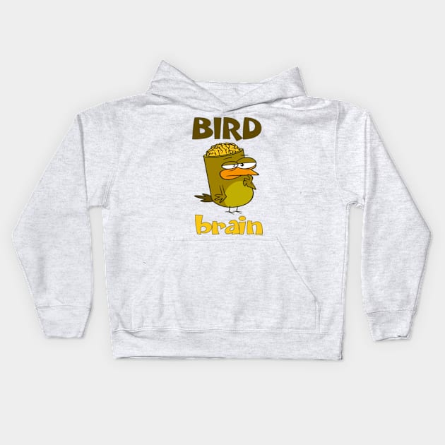 Birdbrain Design for Bird Lovers Kids Hoodie by ConCept